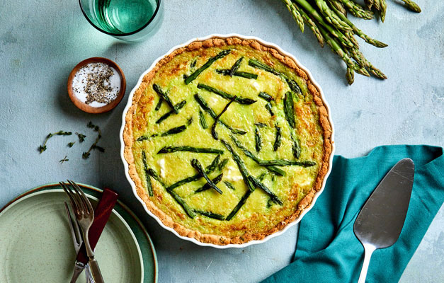 Asparagus Custard Tart With a Gluten Free Crust