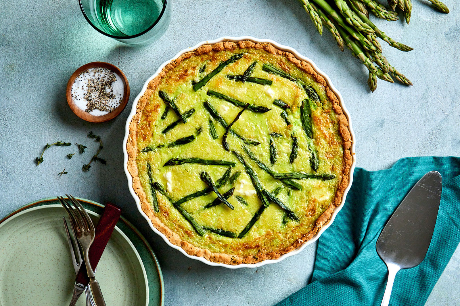 Asparagus Custard Tart With a Gluten Free Crust