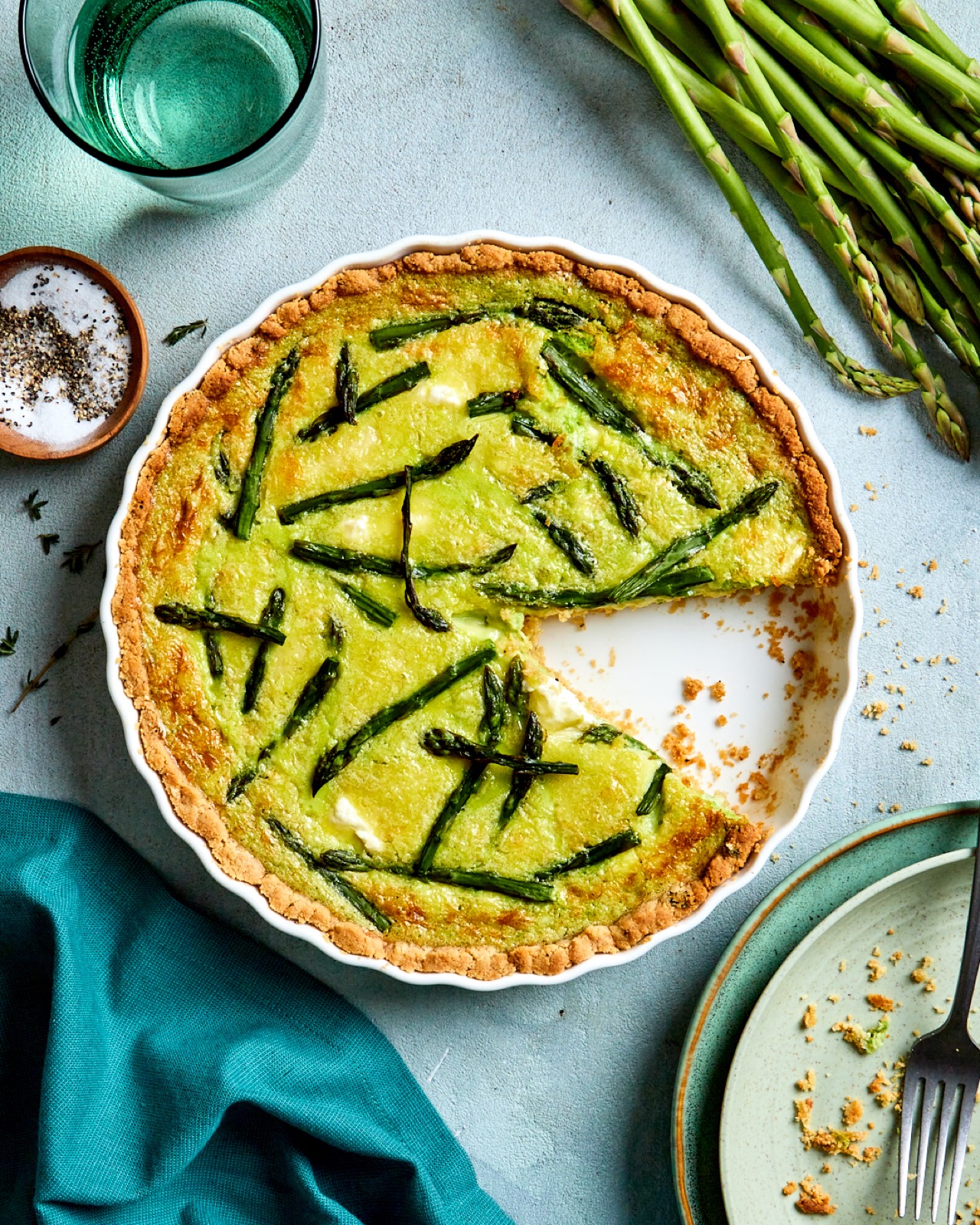 Asparagus Custard Tart With a Gluten Free Crust