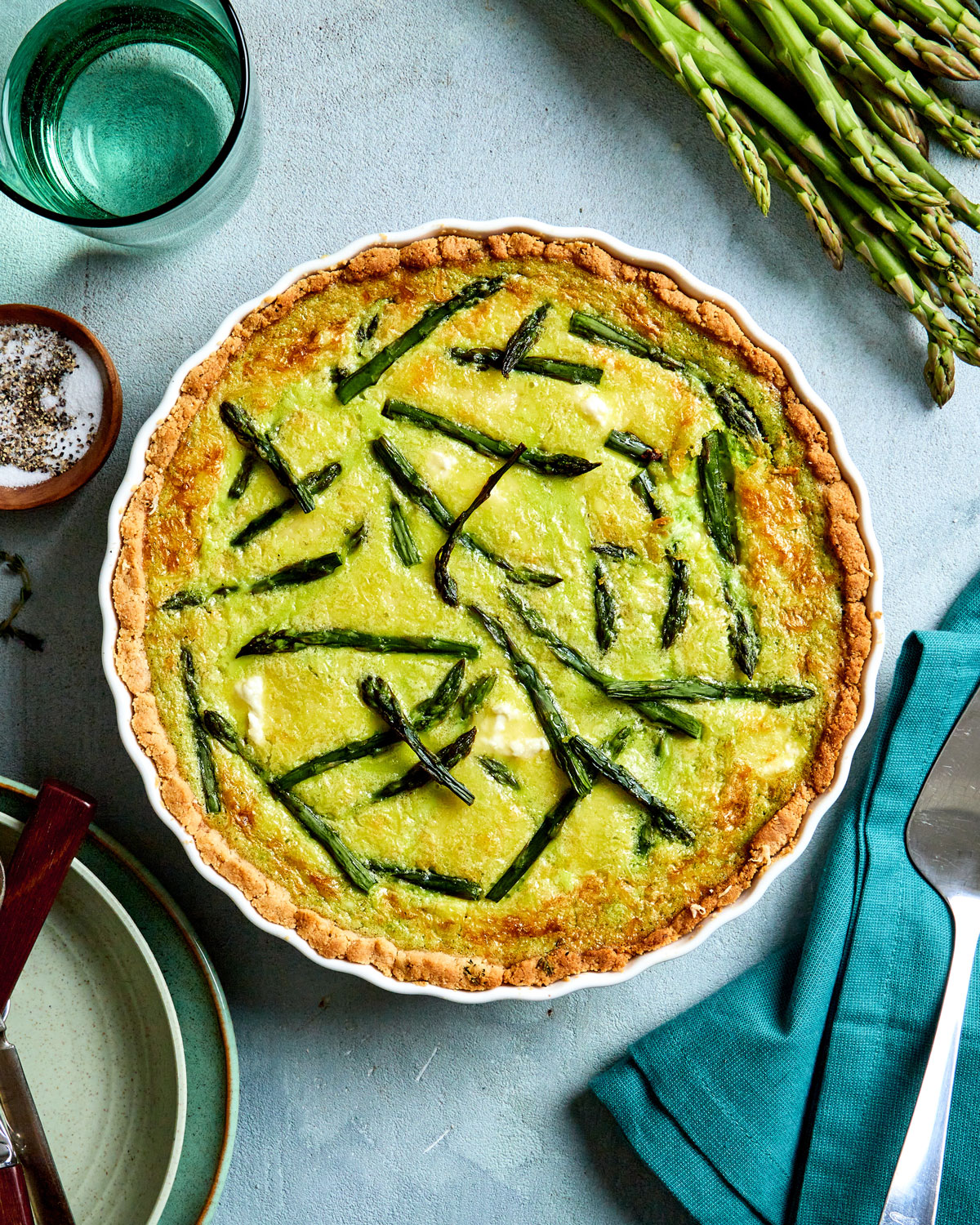 Asparagus Custard Tart With a Gluten Free Crust