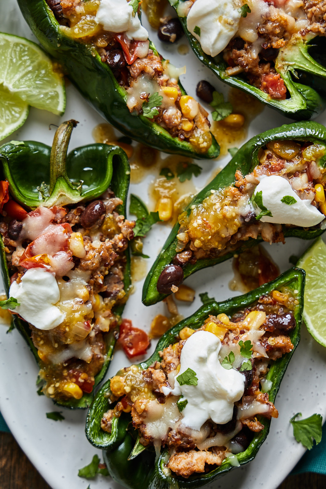 Easy Stuffed Poblano Peppers