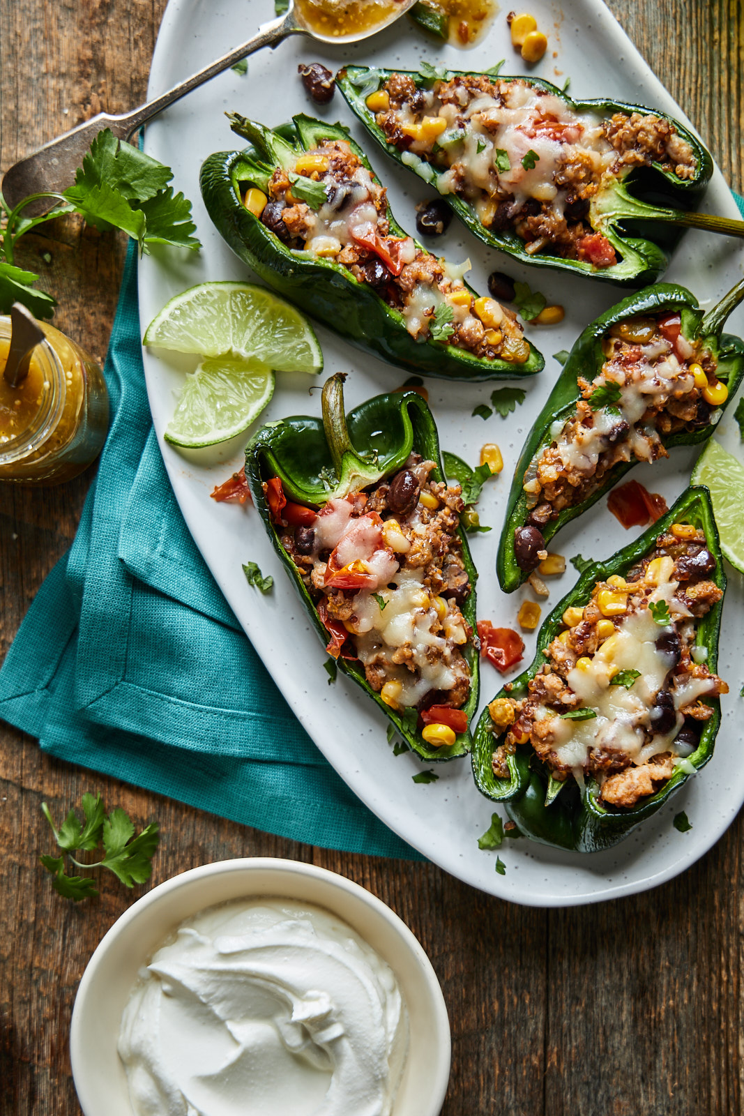 Easy Stuffed Poblano Peppers