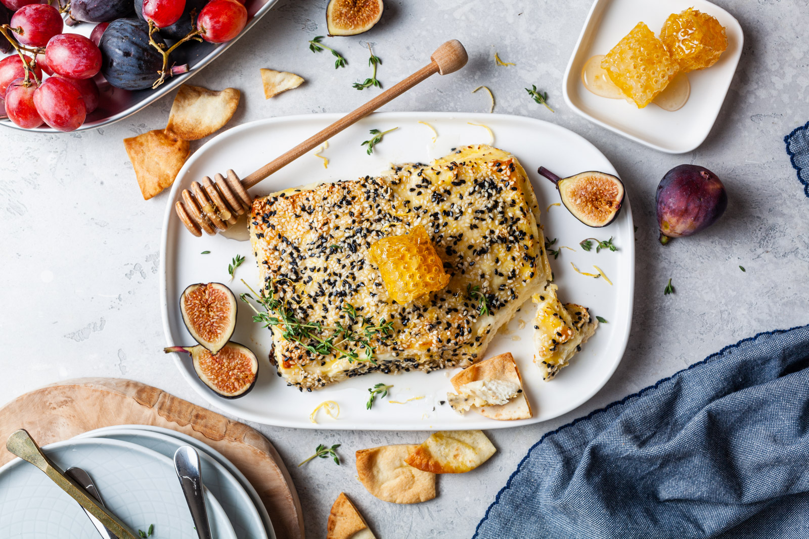 Baked Sesame Crusted Feta