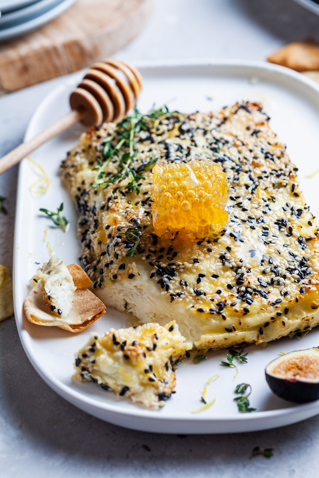 Baked Sesame Crusted Feta