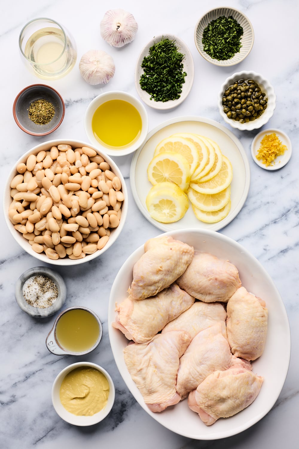 Roasted Chicken With White Beans and 20 Cloves of Garlic