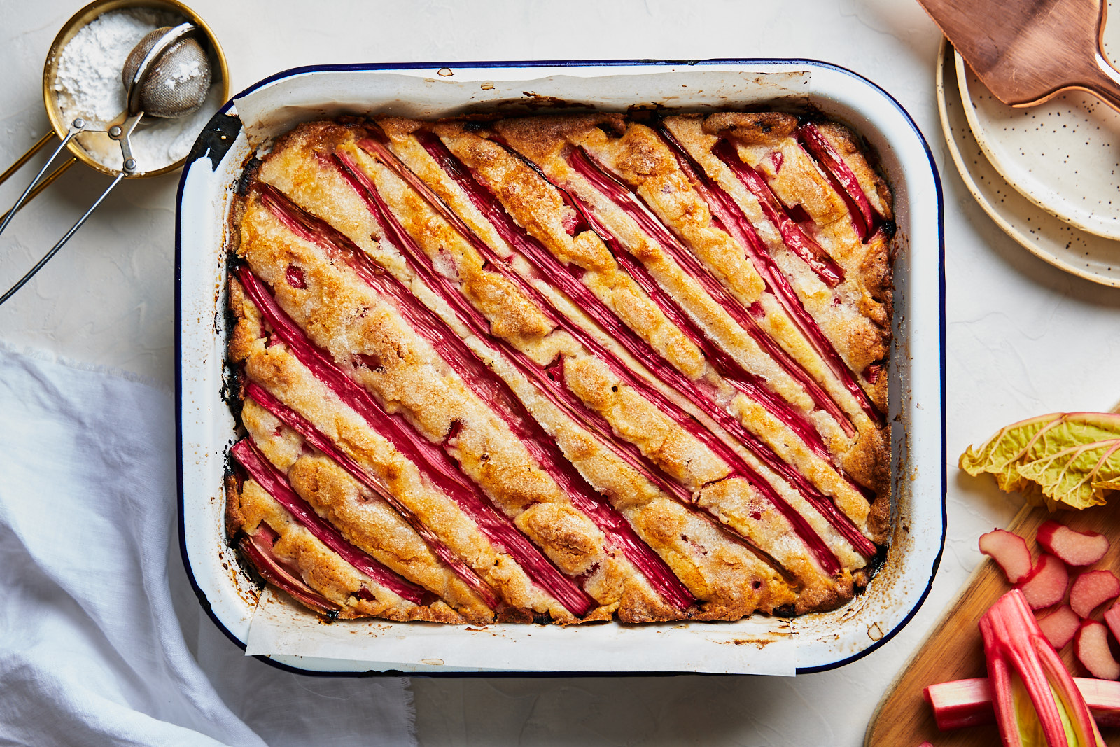 Almond Rhubarb Cake