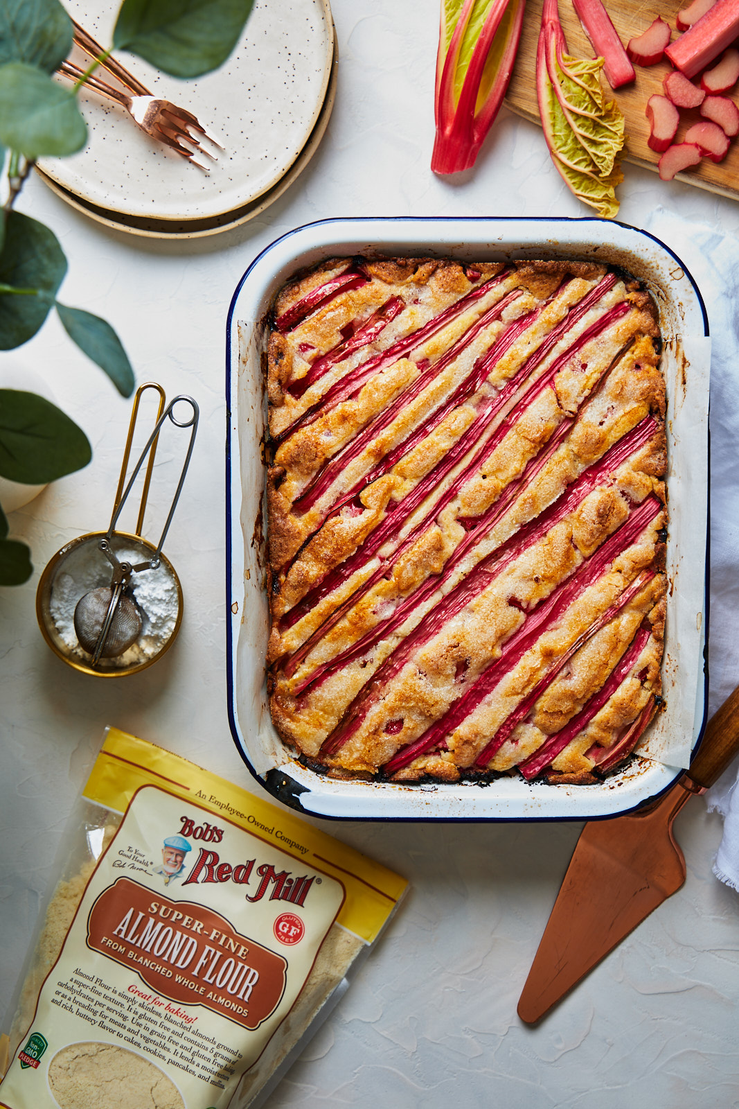 Almond Rhubarb Cake