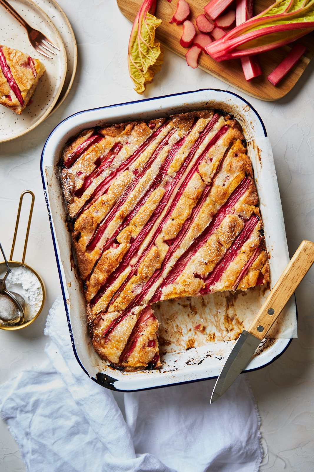 Almond Rhubarb Cake