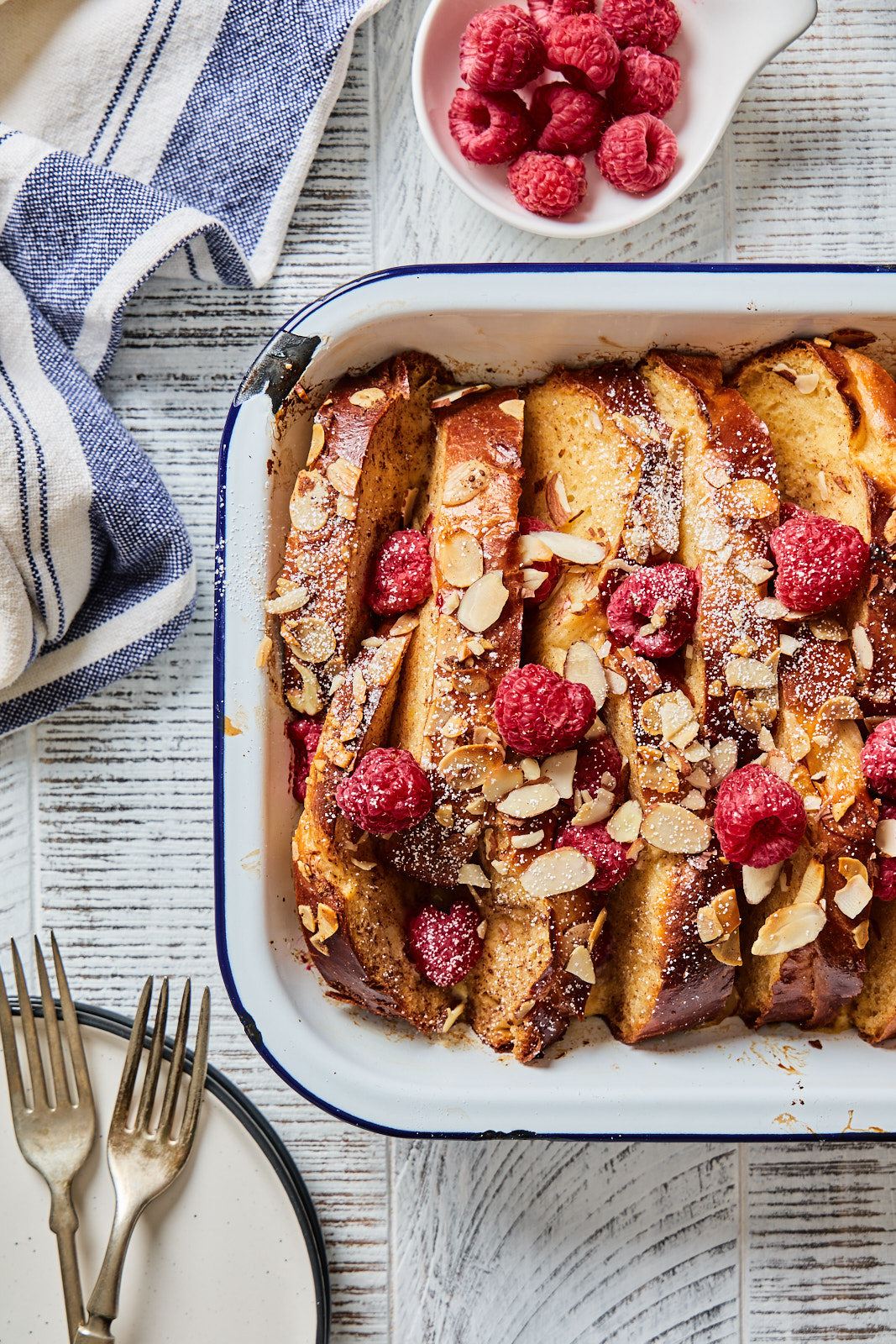 Baked Tsoureki French Toast ready to serve