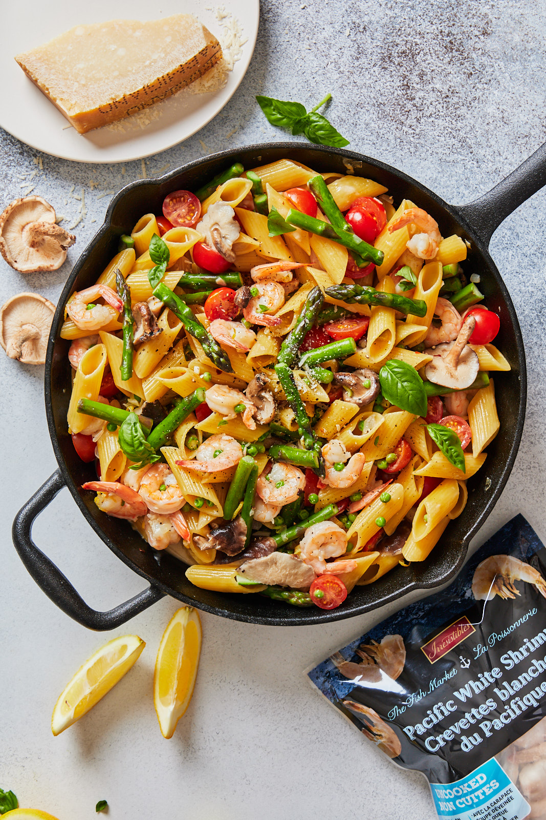 One Pot Shrimp Pasta Primavera