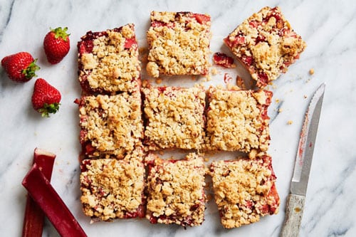 Strawberry Rhubarb Pie Bars