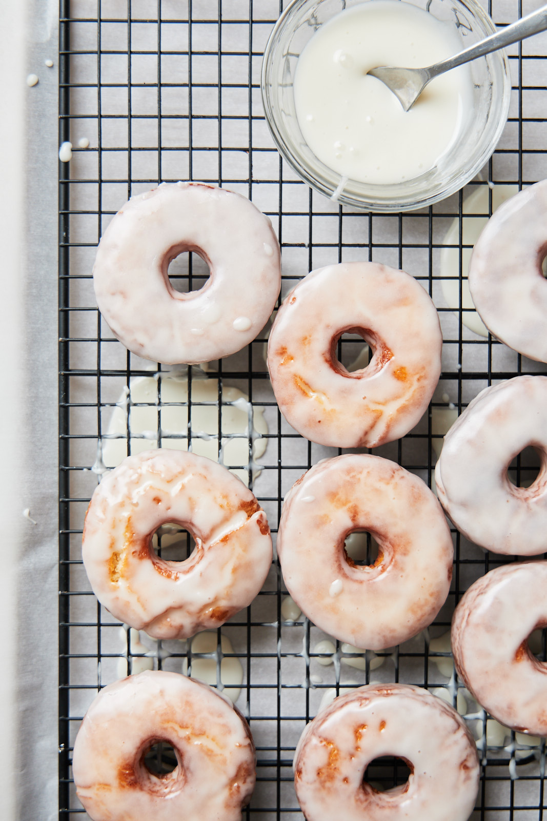 Homemade Sour Cream Glazed Doughnuts