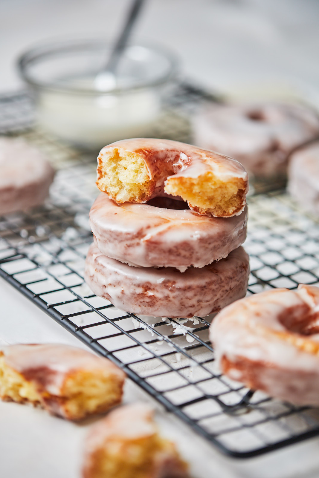 Homemade Sour Cream Glazed Doughnuts