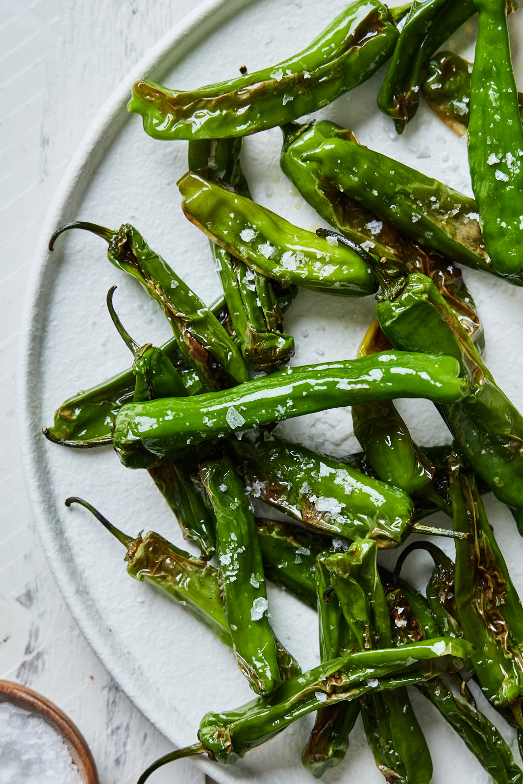 Blistered Shishito Peppers With a Lemony Whipped Goat Cheese Dip