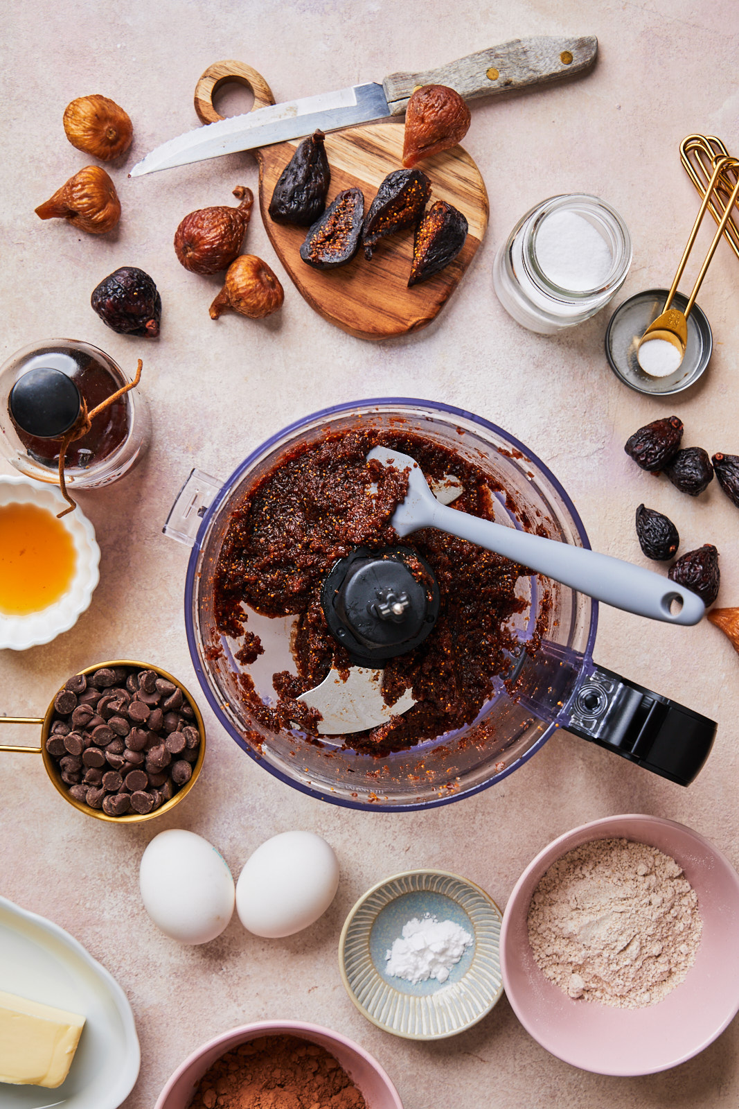 Chocolate Fig skillet brownies