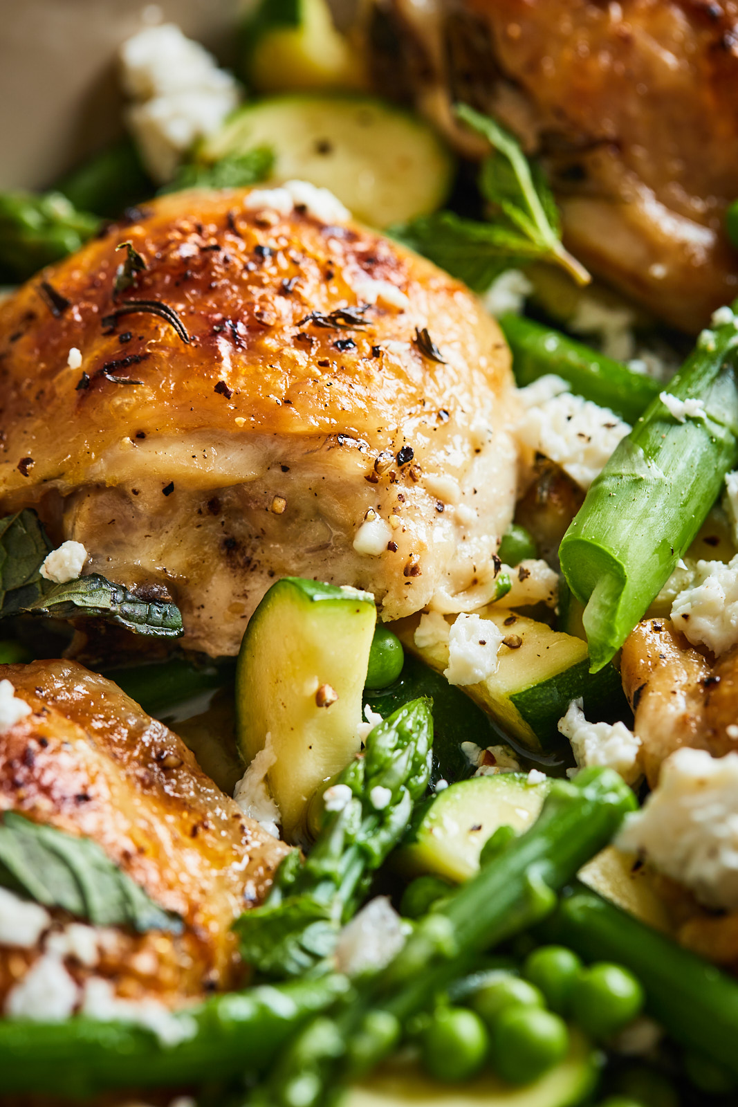 Herb Roasted Chicken With Spring Veggies