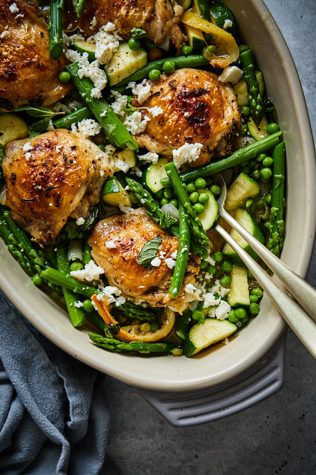 Herb Roasted Chicken With Spring Veggies