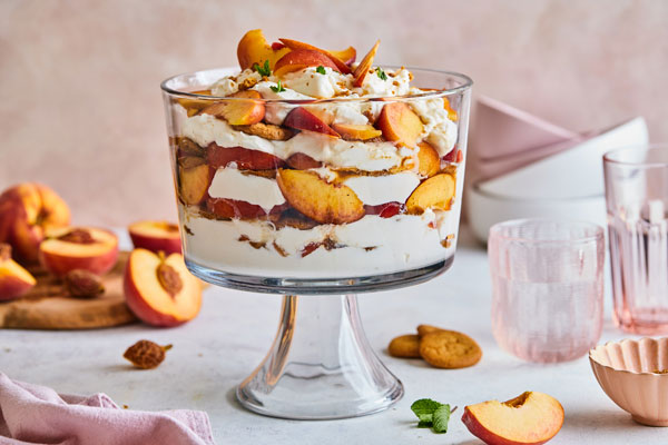 Ginger Bourbon Peach Icebox Cake