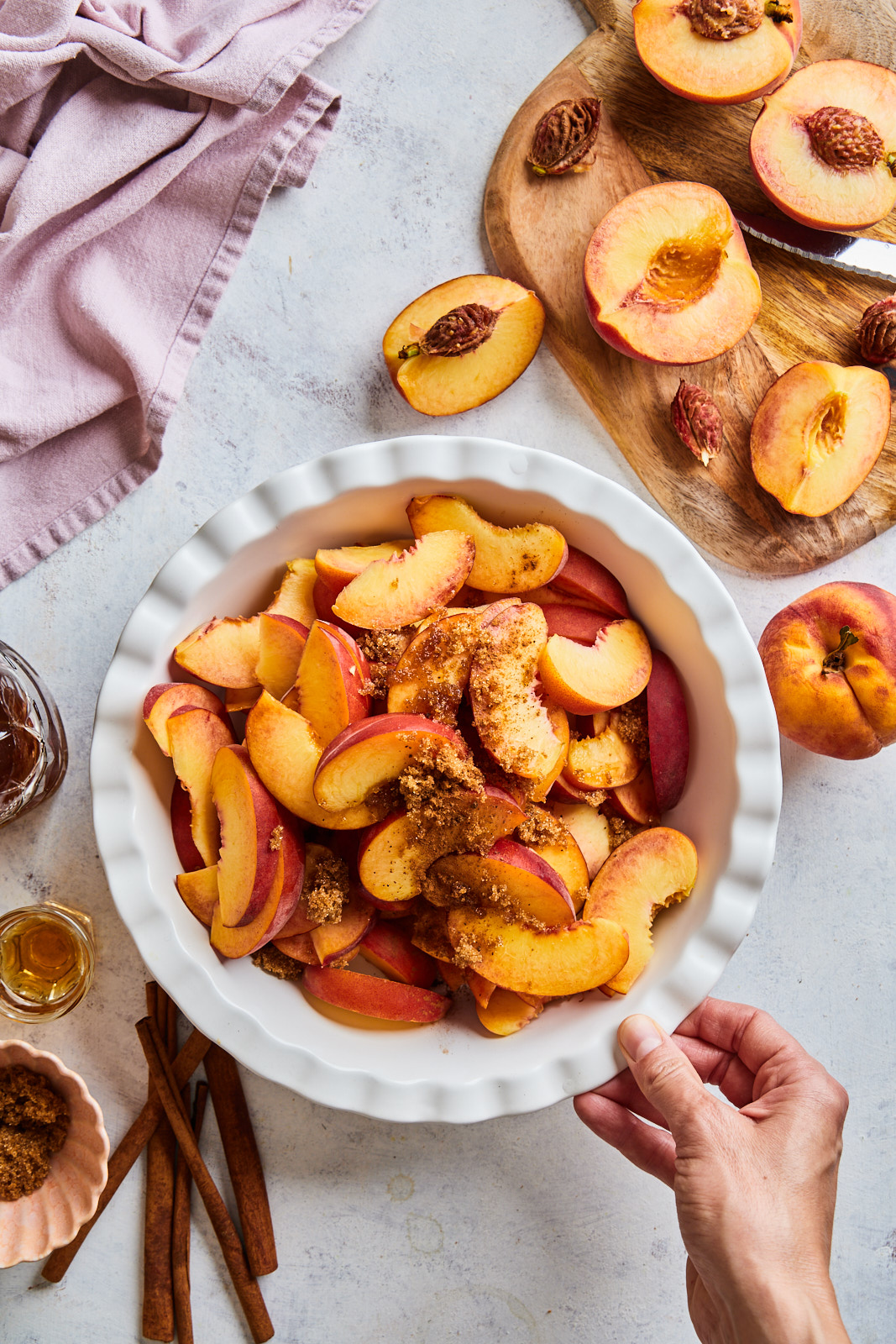 Ginger Bourbon Peach Icebox Cake