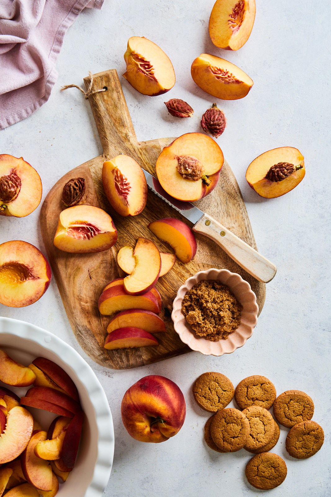 Ginger Bourbon Peach Icebox Cake