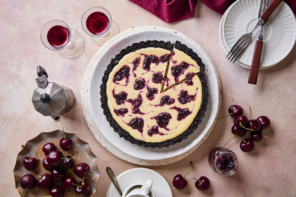 Cherry Cheesecake Tart