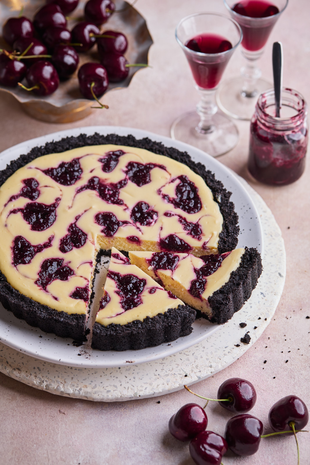 Cherry Cheesecake Tart