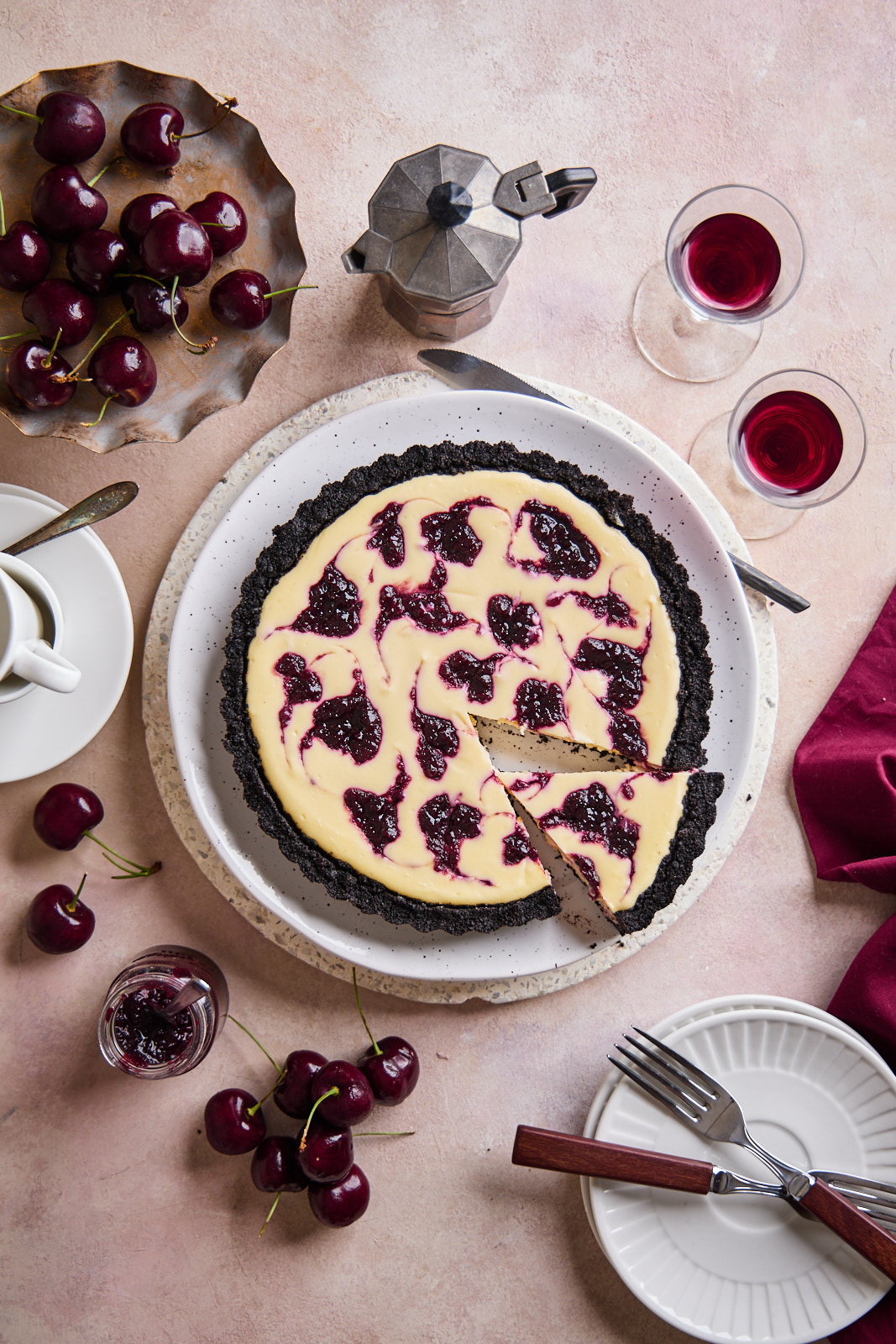 Cherry Cheesecake Tart