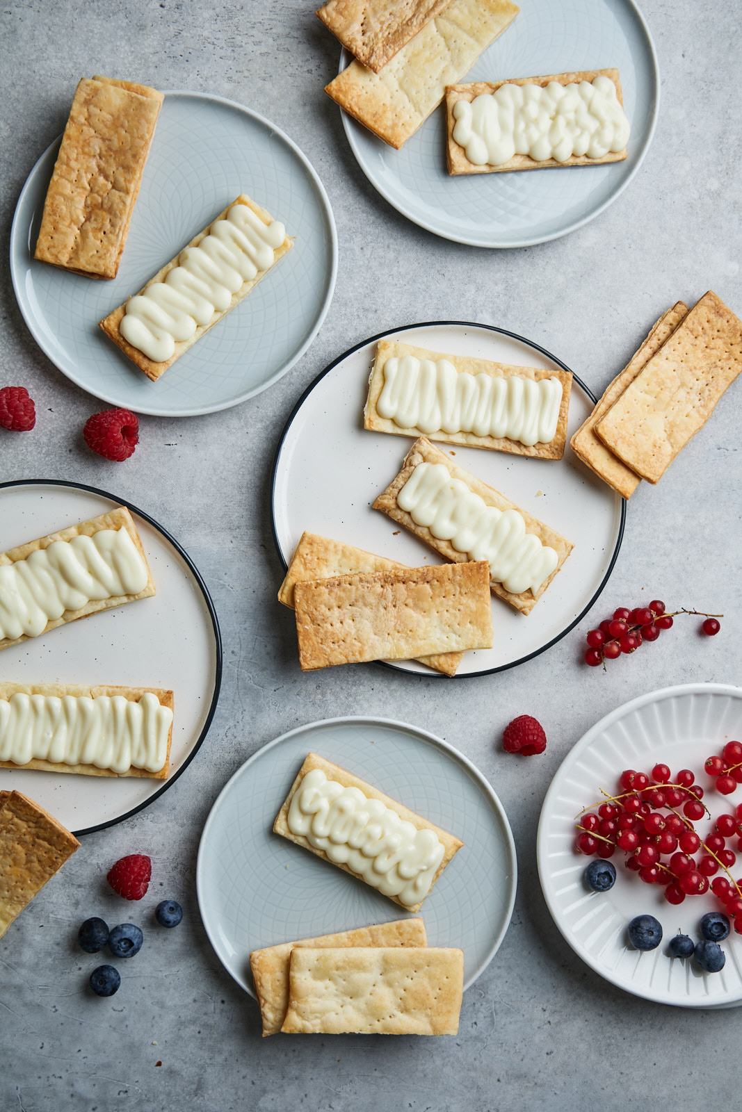 Berry and Creamy White Chocolate and Yogurt Mille Feuille