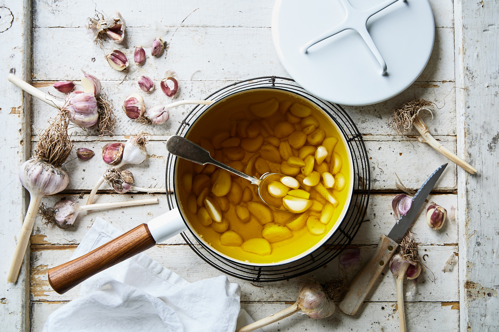 Easy Garlic Confit & Shallot Confit - Garlic & Zest