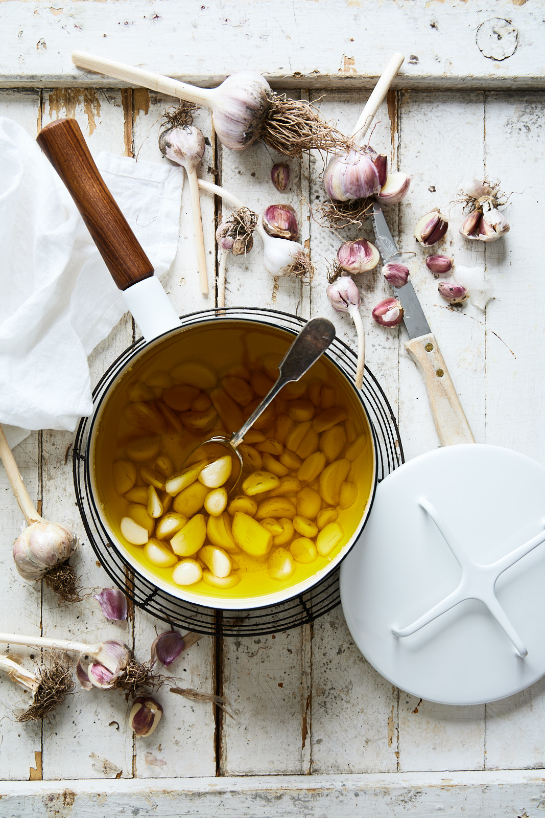 Easy Garlic Confit & Shallot Confit - Garlic & Zest