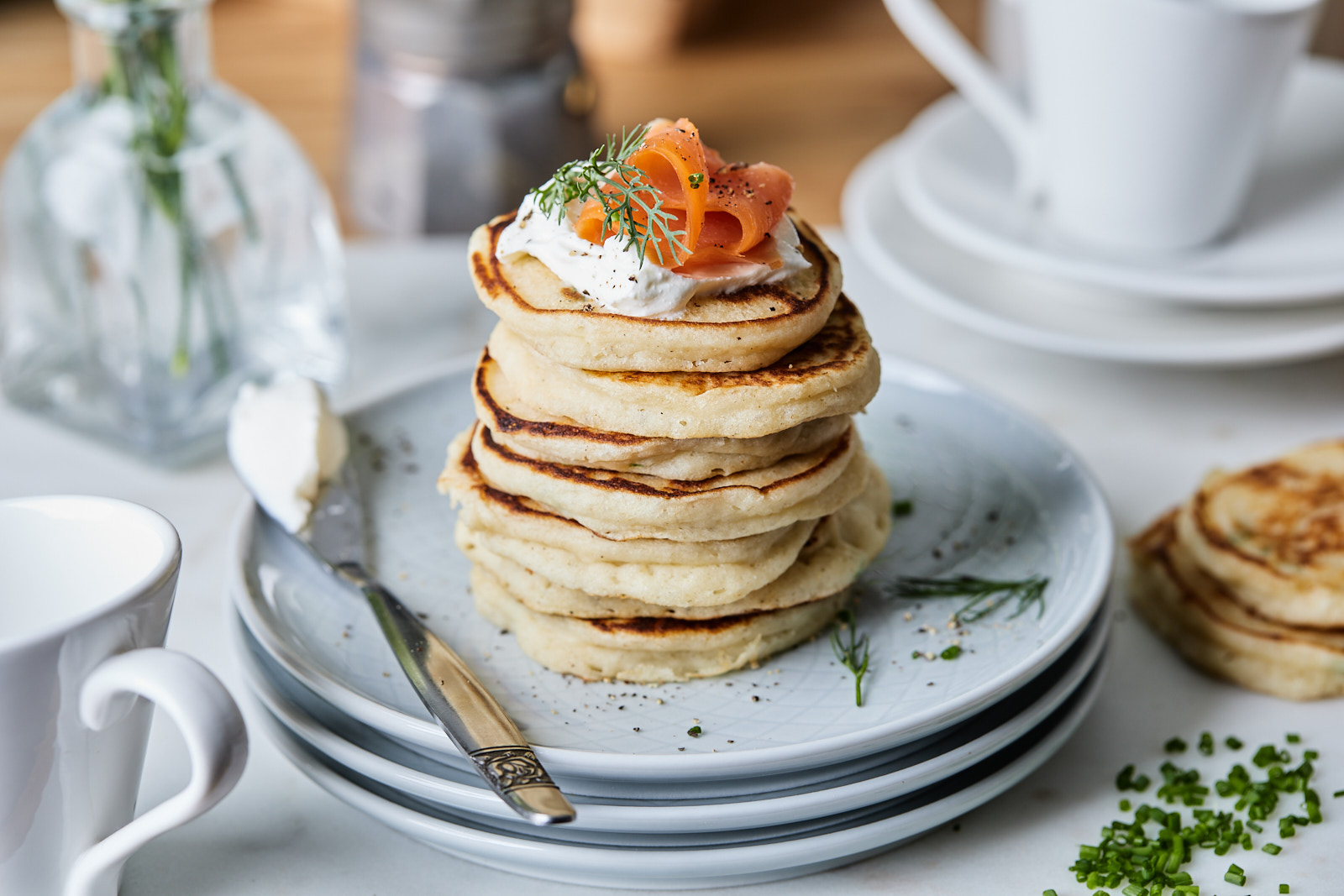 Mini Scallion Pancake Blinis