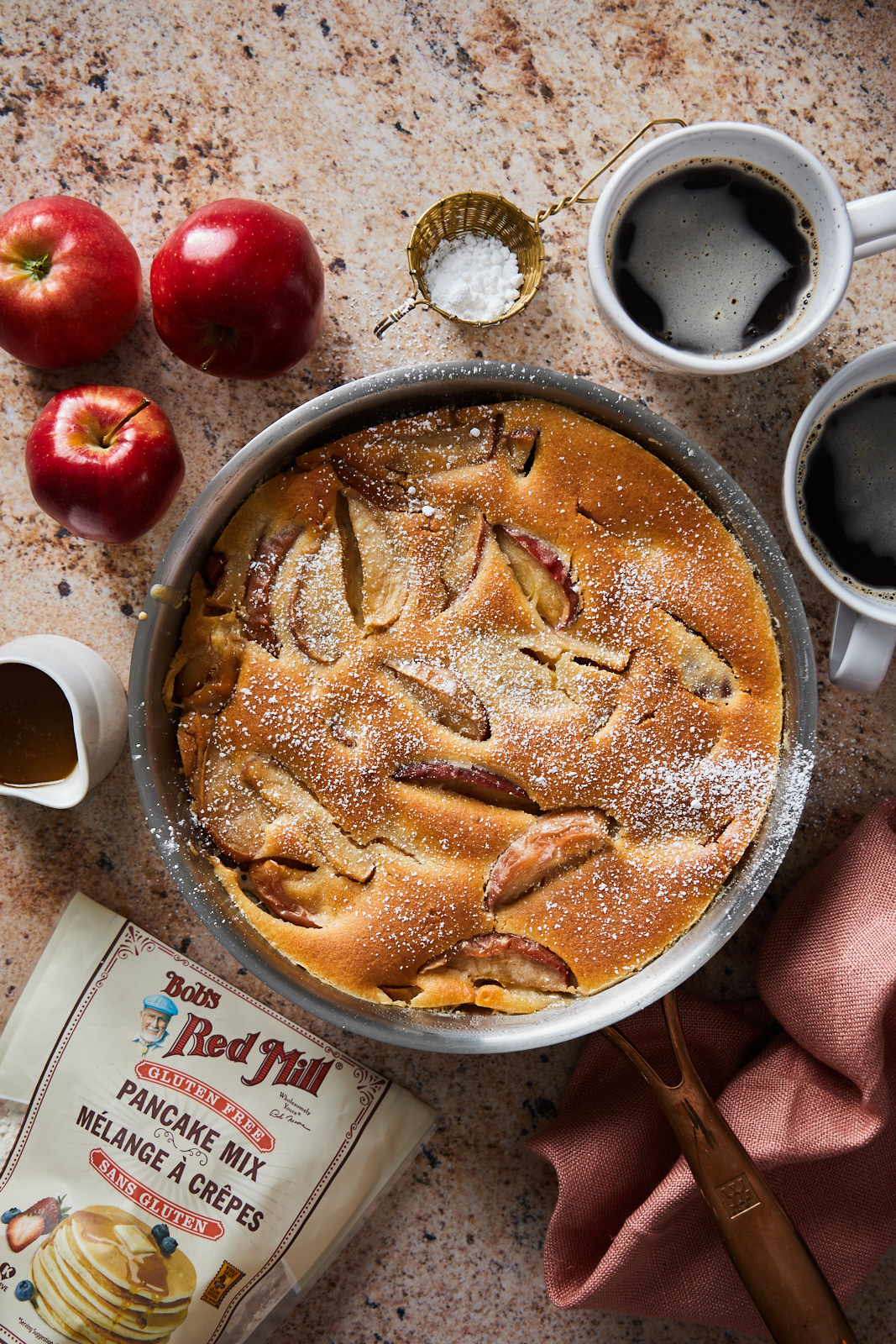 Apple Clafoutis With Caramel Sauce