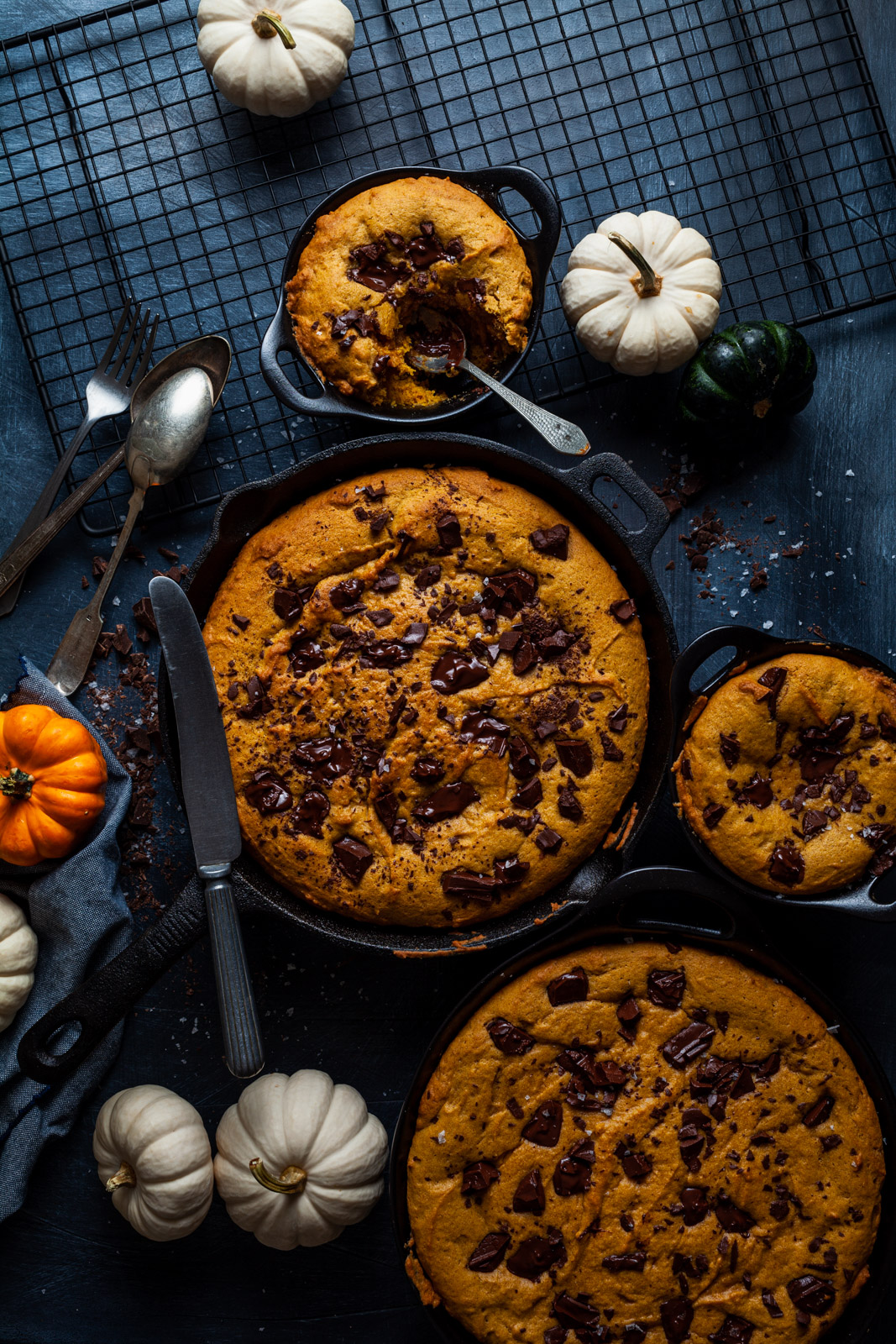 Pumpkin Chocolate Chip Skillet Cookie