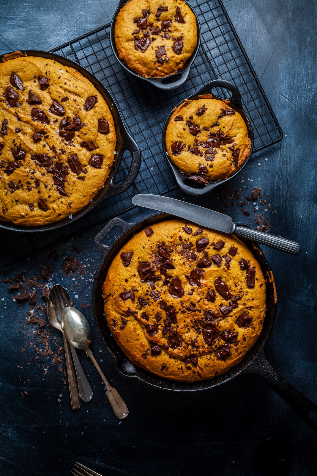 Pumpkin Chocolate Chip Skillet Cookie