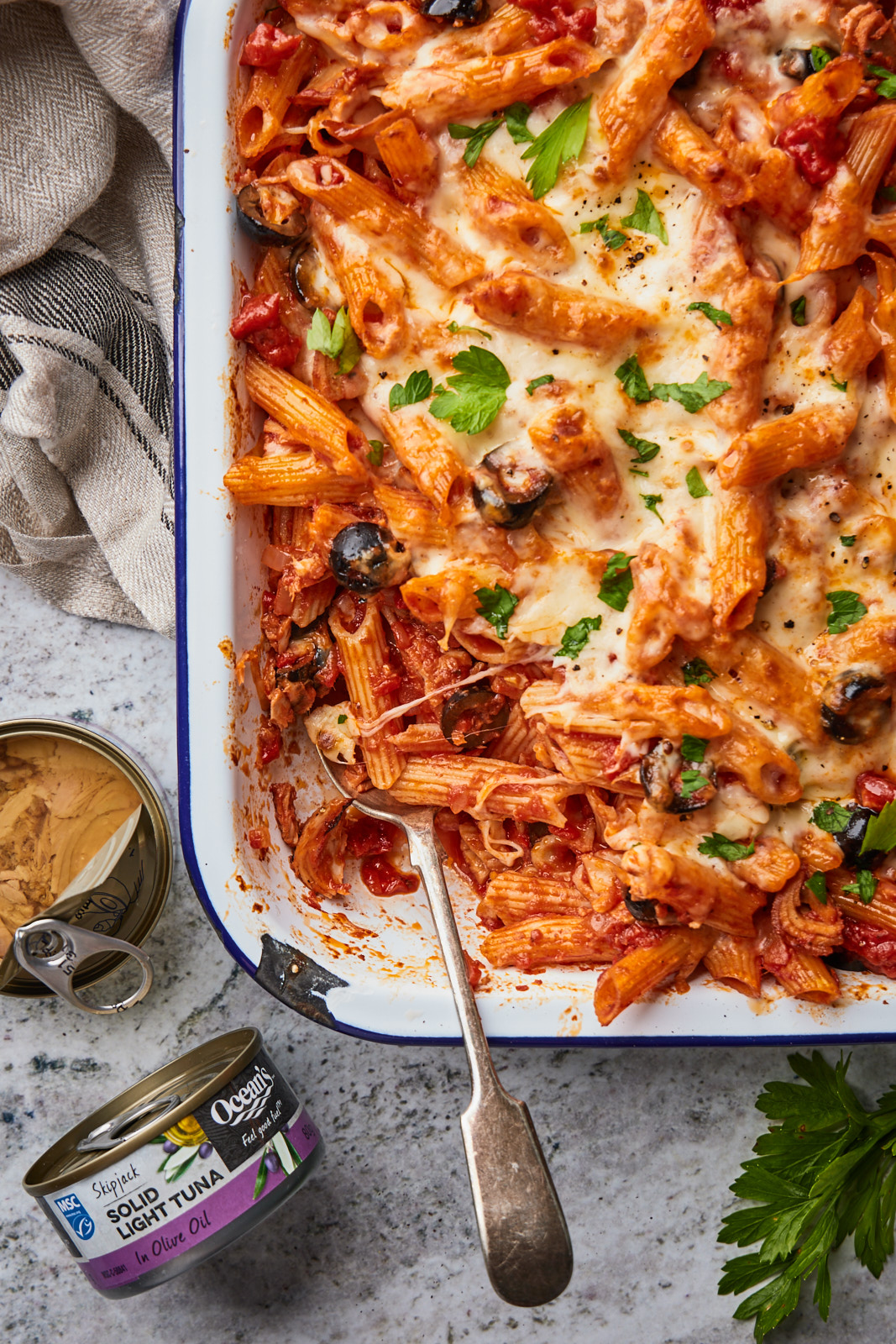 Spicy Tuna Pasta Bake