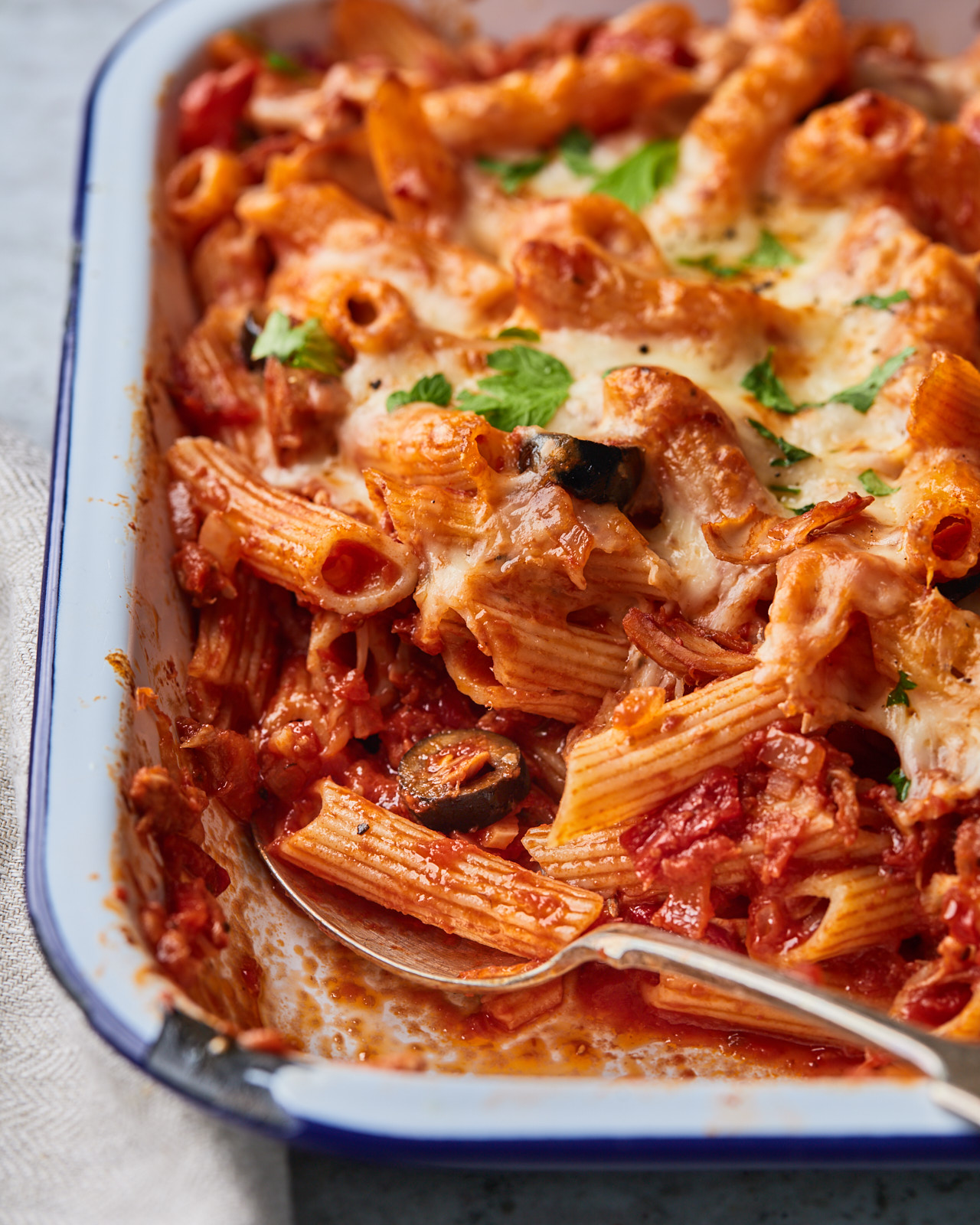 Spicy Tuna Pasta Bake