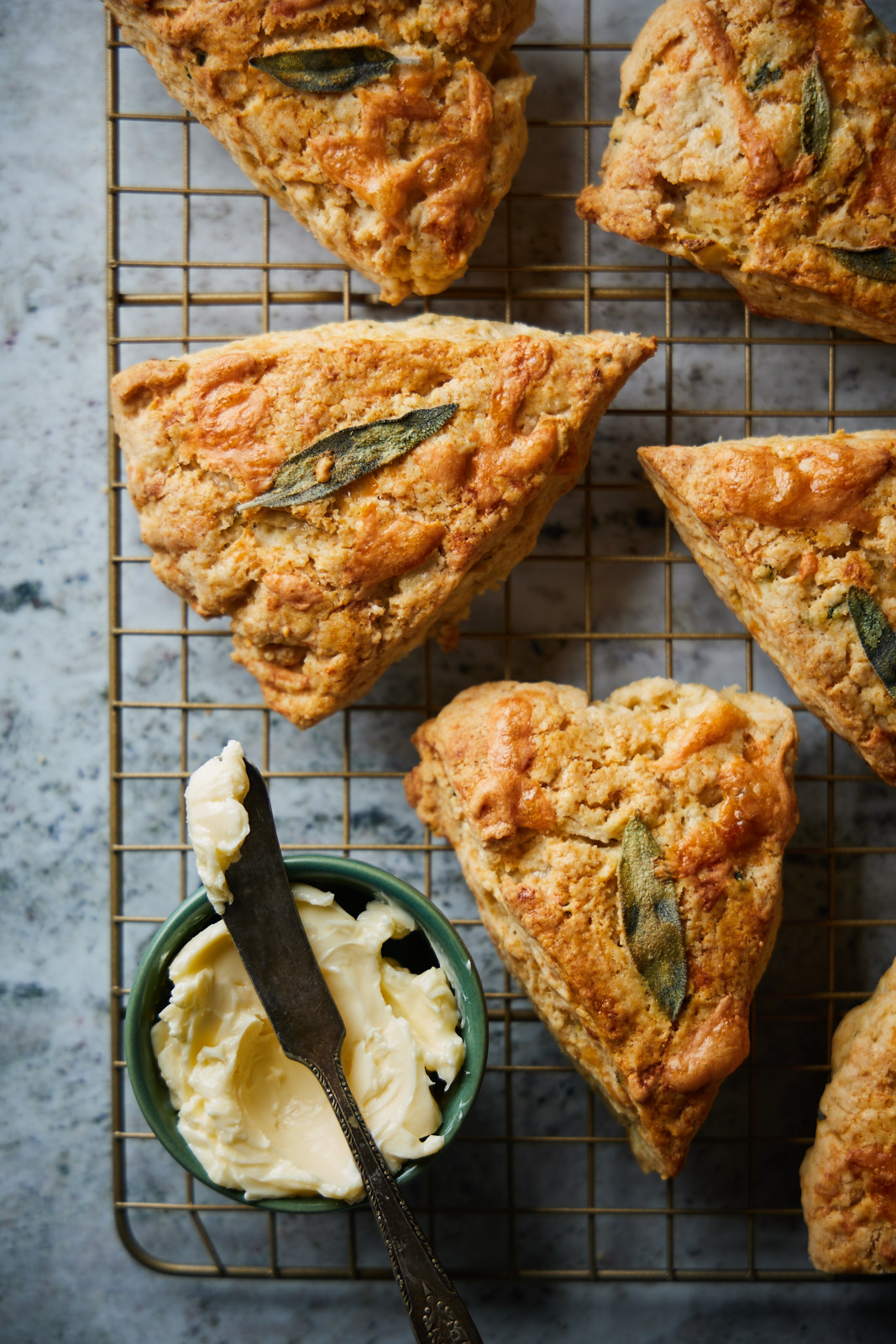 Apple Cheddar Sage Scones