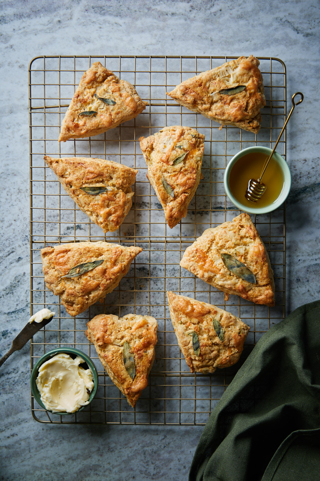 Apple Cheddar Sage Scones