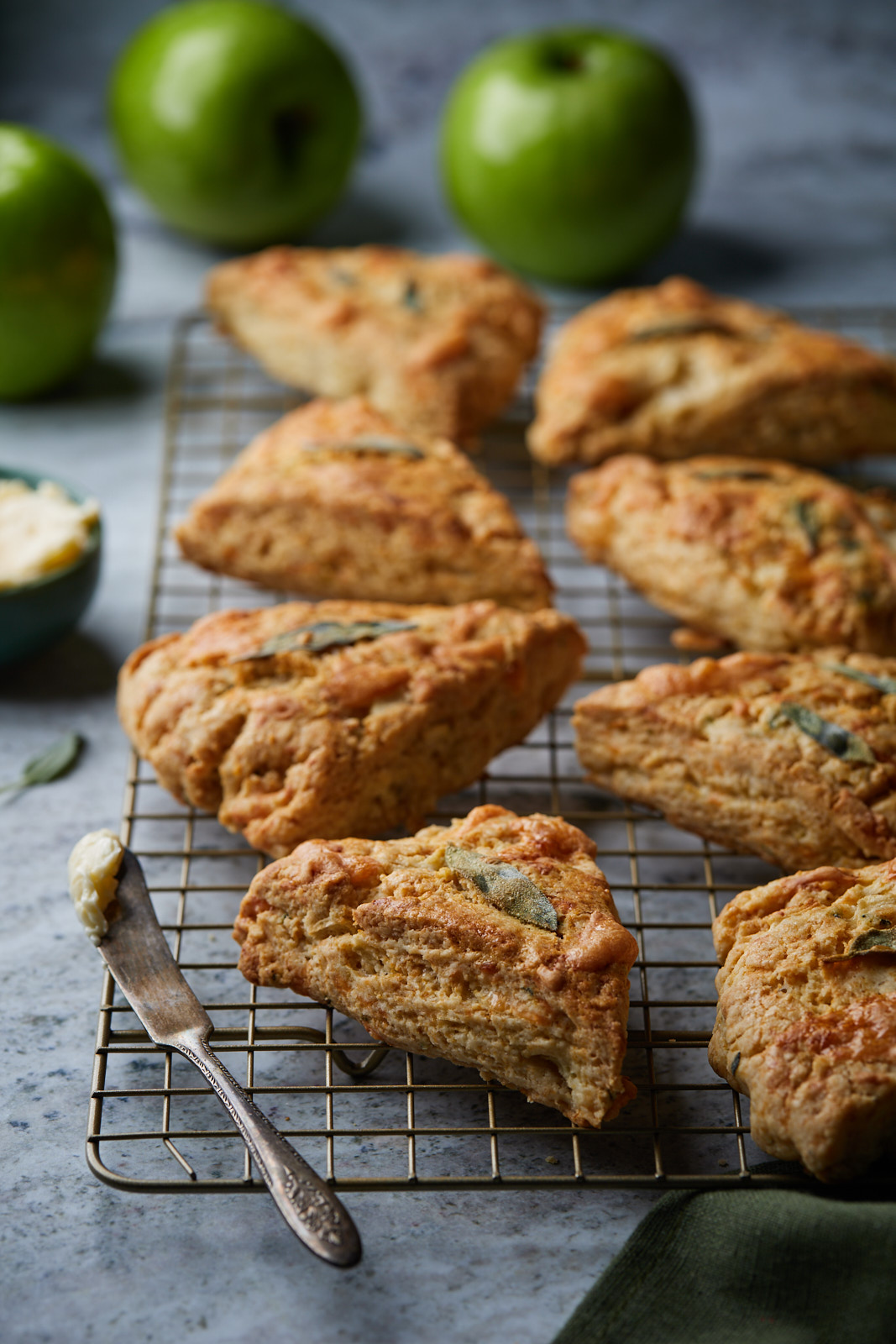 Apple Cheddar Sage Scones