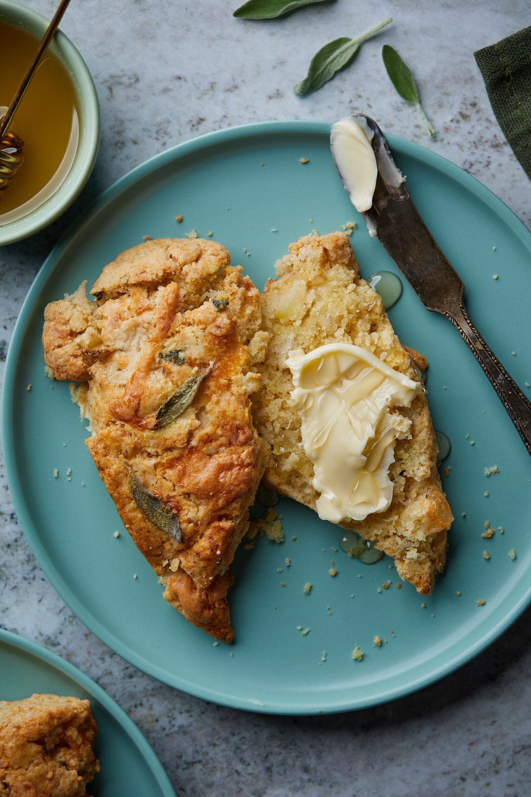 Apple Cheddar Sage Scones