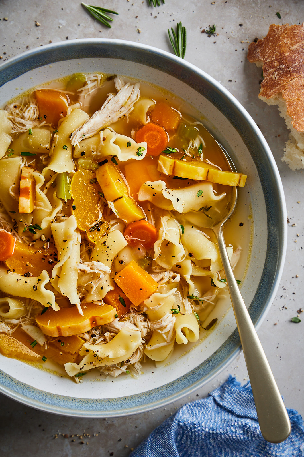 Rosemary and Squash Chicken Soup