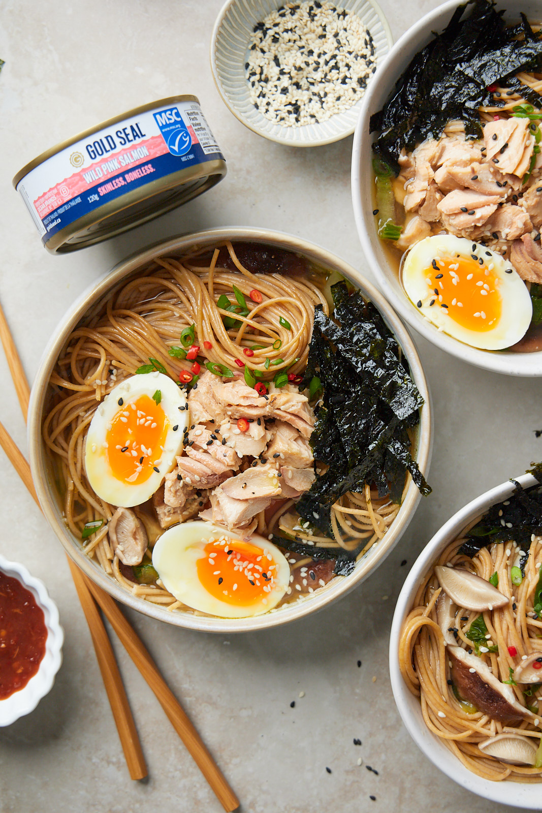 Quick and Easy Miso Noodle Soup With Salmon