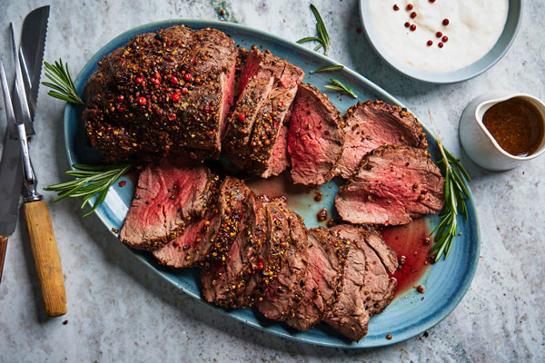 Peppercorn Roasted Beef Tenderloin