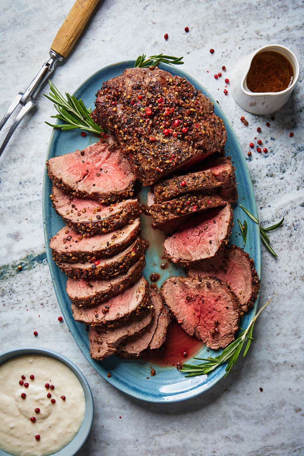 Peppercorn Roasted Beef Tenderloin