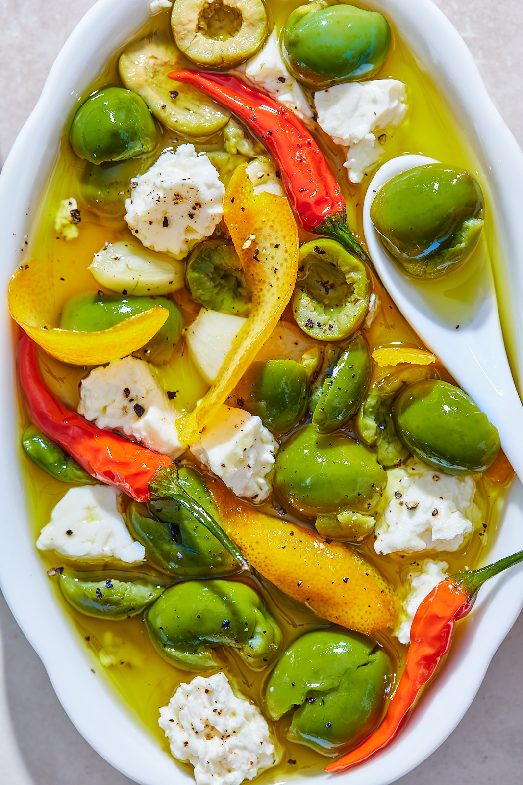 Citrus Marinated Olives and Feta