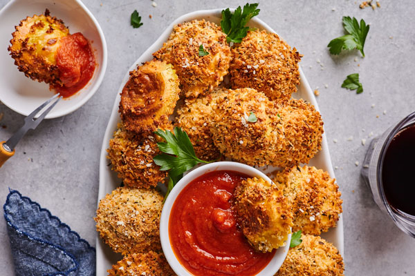 Crispy Baked Ravioli Bites