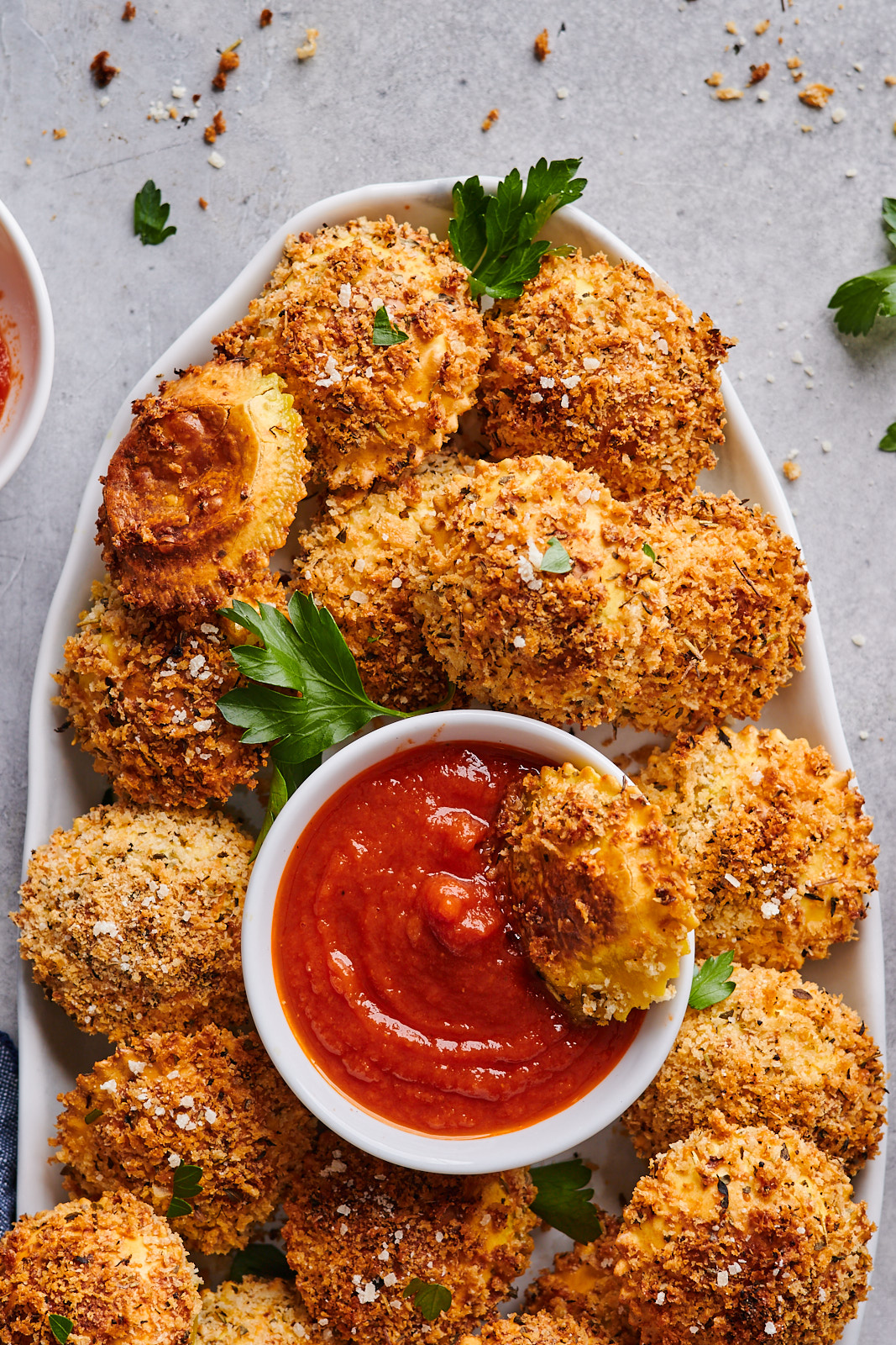 Crispy Baked Ravioli Bites