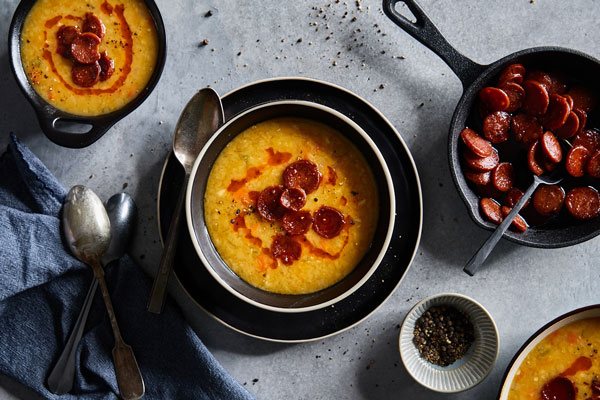 Smokey Red Lentil and Chorizo Soup