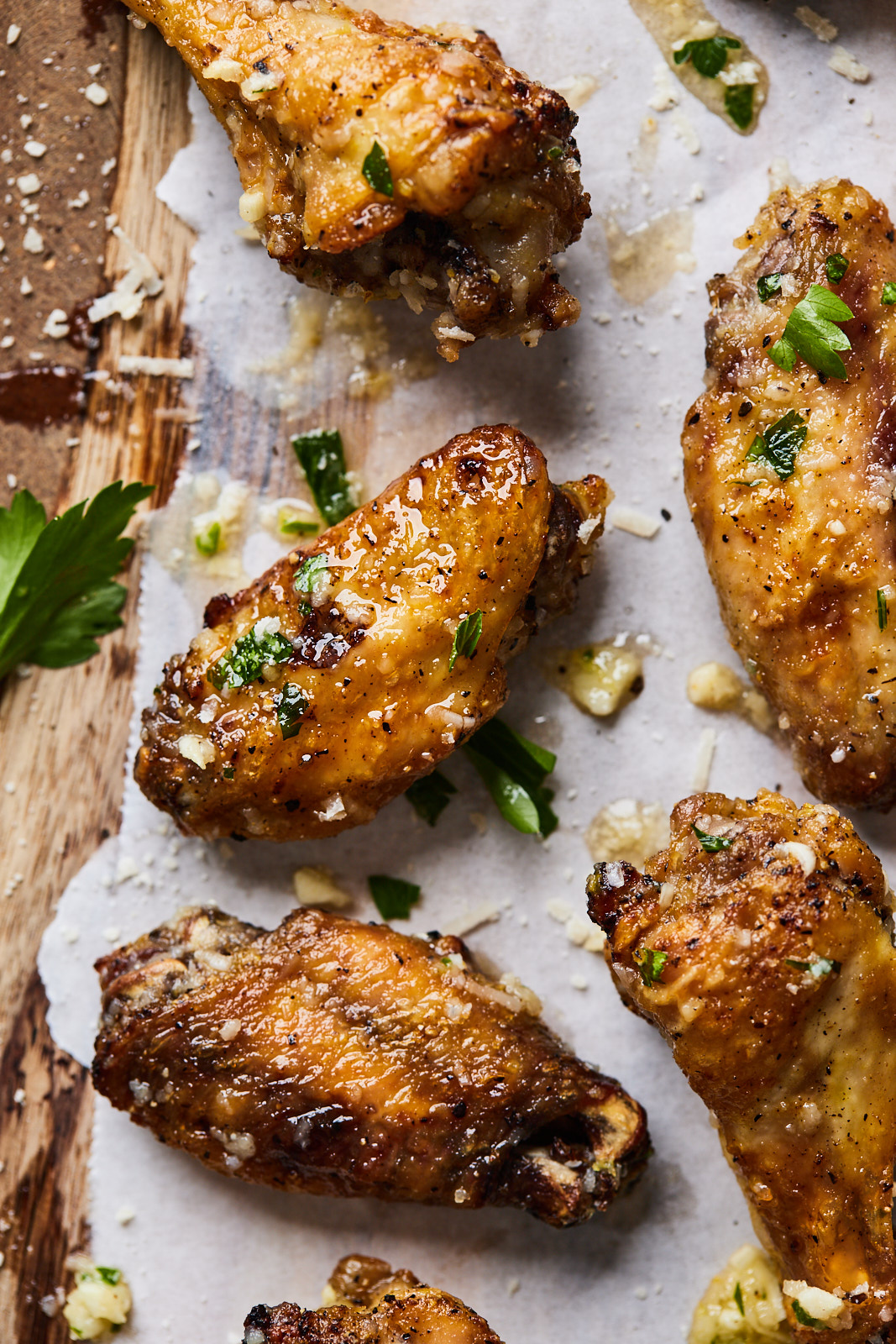 Lemon Garlic Parmesan Baked Chicken Wings