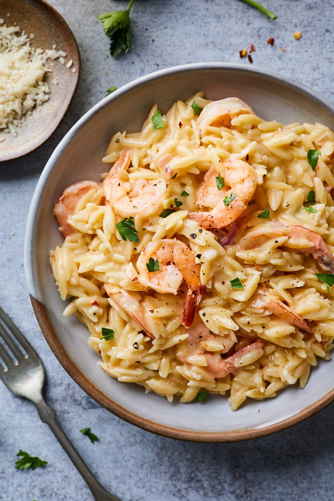 Creamy Shrimp Scampi With Orzo